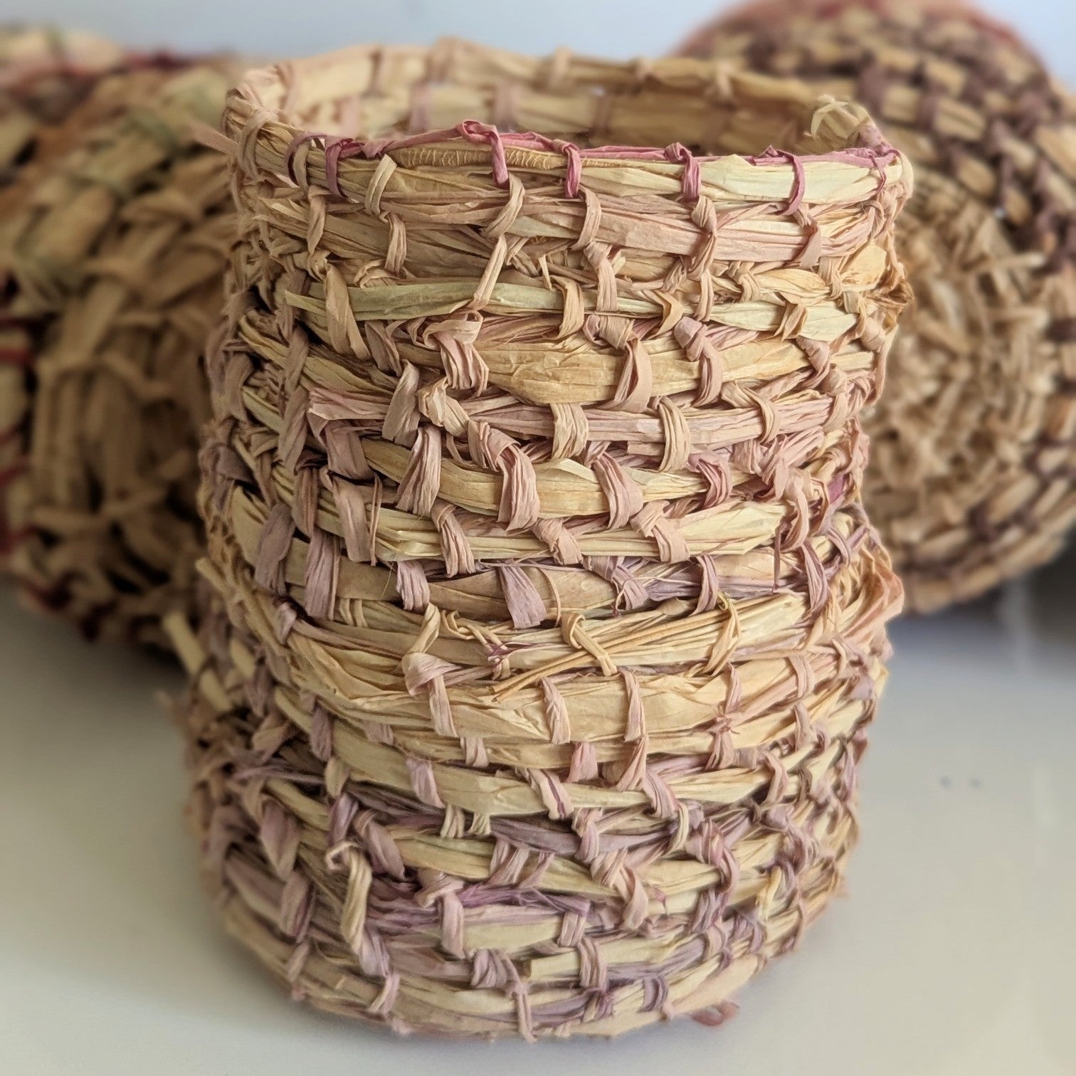 Basketry Collection |Woven Vessel | Vase Cover Baskets  | O.O.A.K Collection - Various Colours