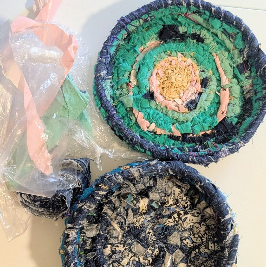 Colourful Upcycled Baskets - Textile & Mixed Materials