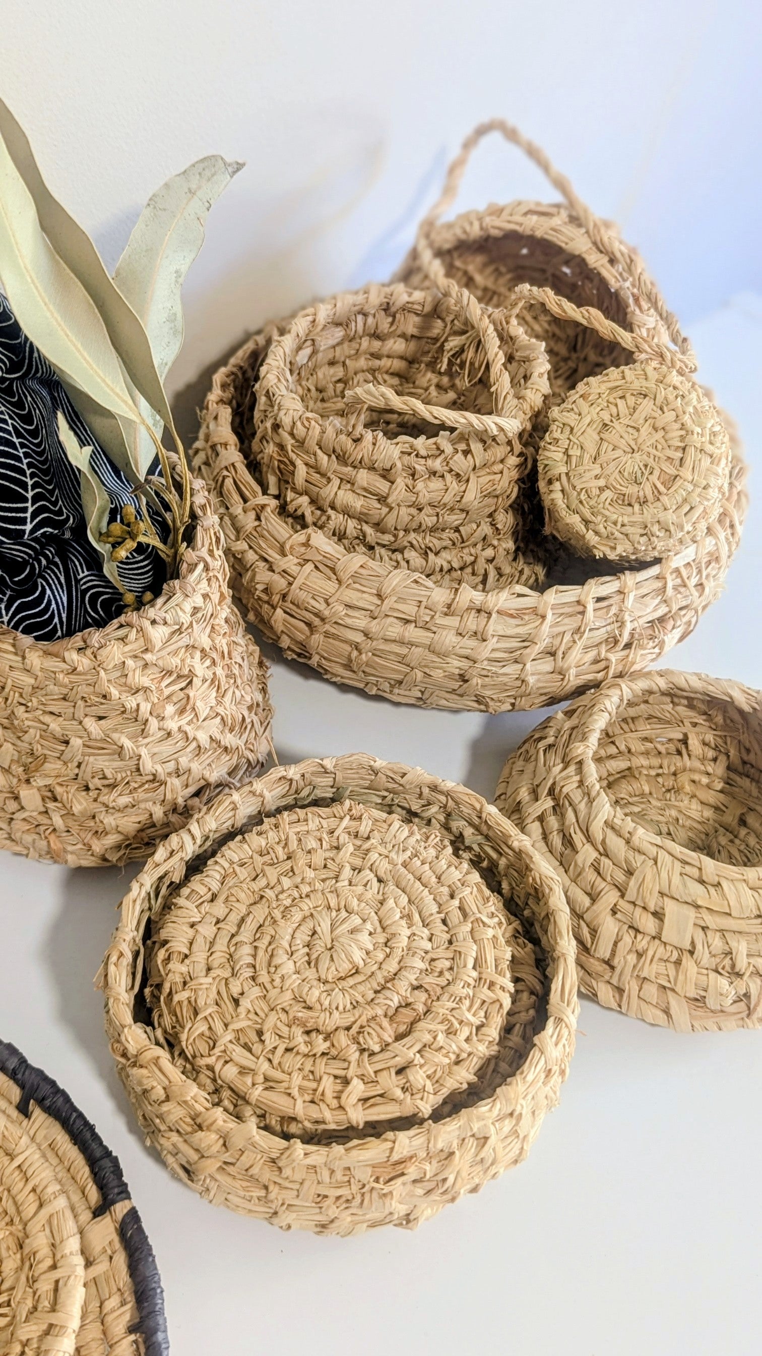 Basketry Hand Woven Tableware -  Natural Palm Raffia - Eat Drink Serve Store