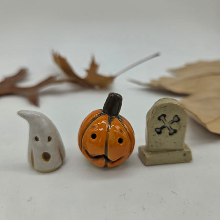 Tiny Ceramic Halloween Set