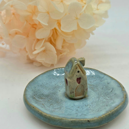 Tiny House Ring Dish | Handmade Ceramic One of a Kind Ring Dish