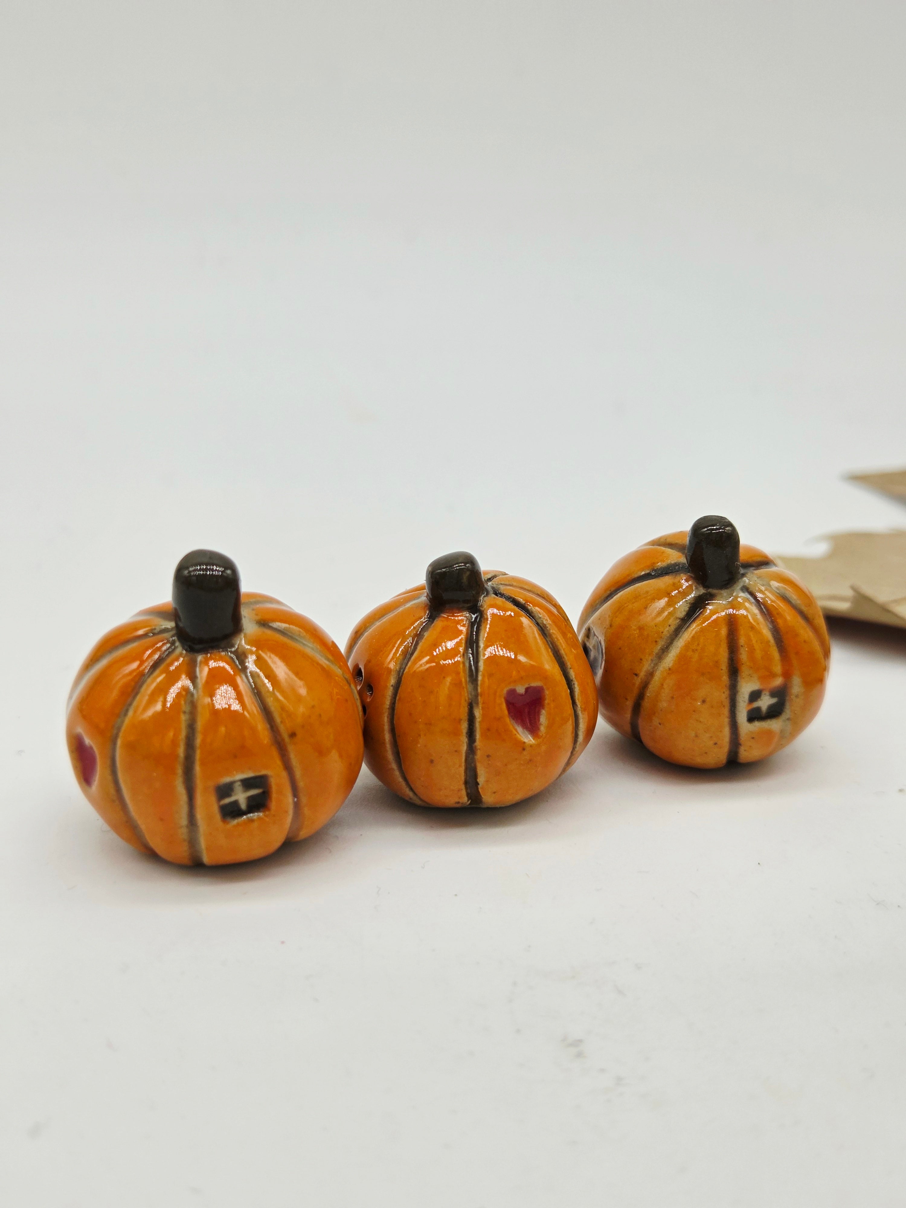 Set of 3 Tiny Pumpkin Houses
