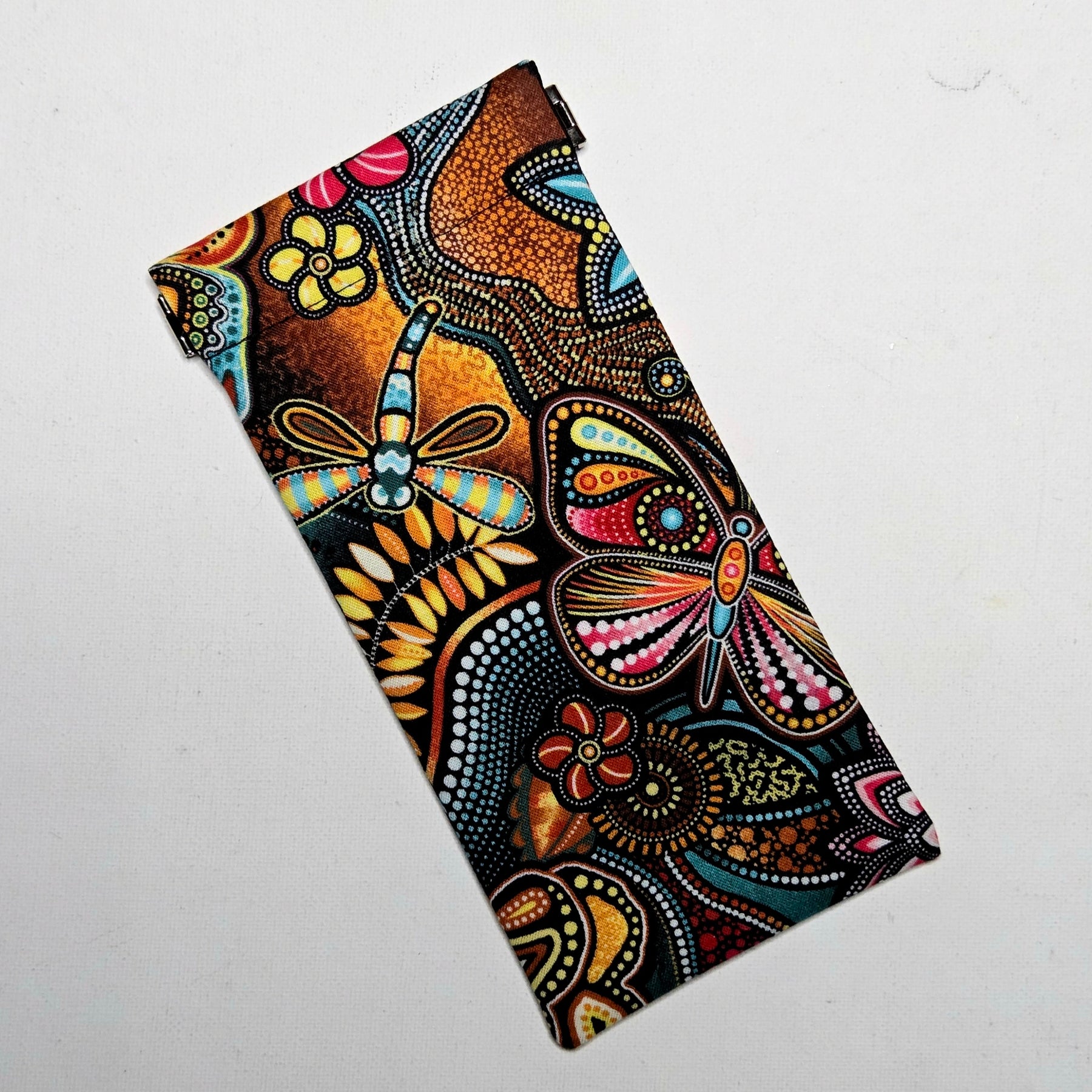 Sunglasses Pouch in Dot Print Butterfly Fabric