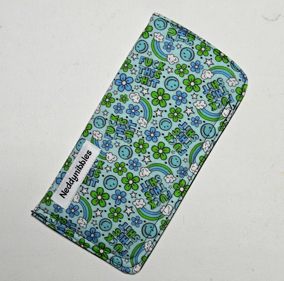 Sunglasses Sleeve in Funny Floral and Sweary Fabric