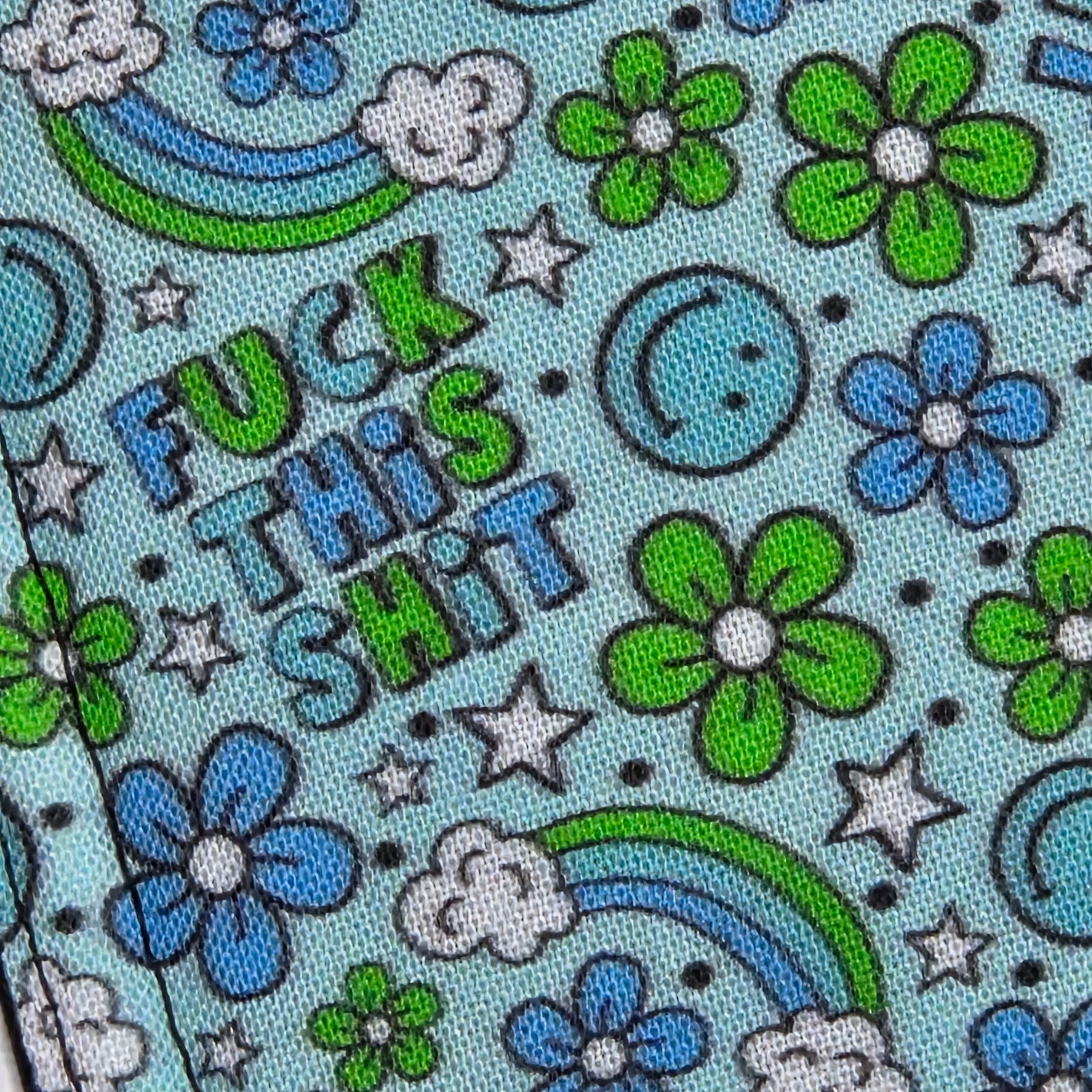 Sunglasses Sleeve in Funny Floral and Sweary Fabric