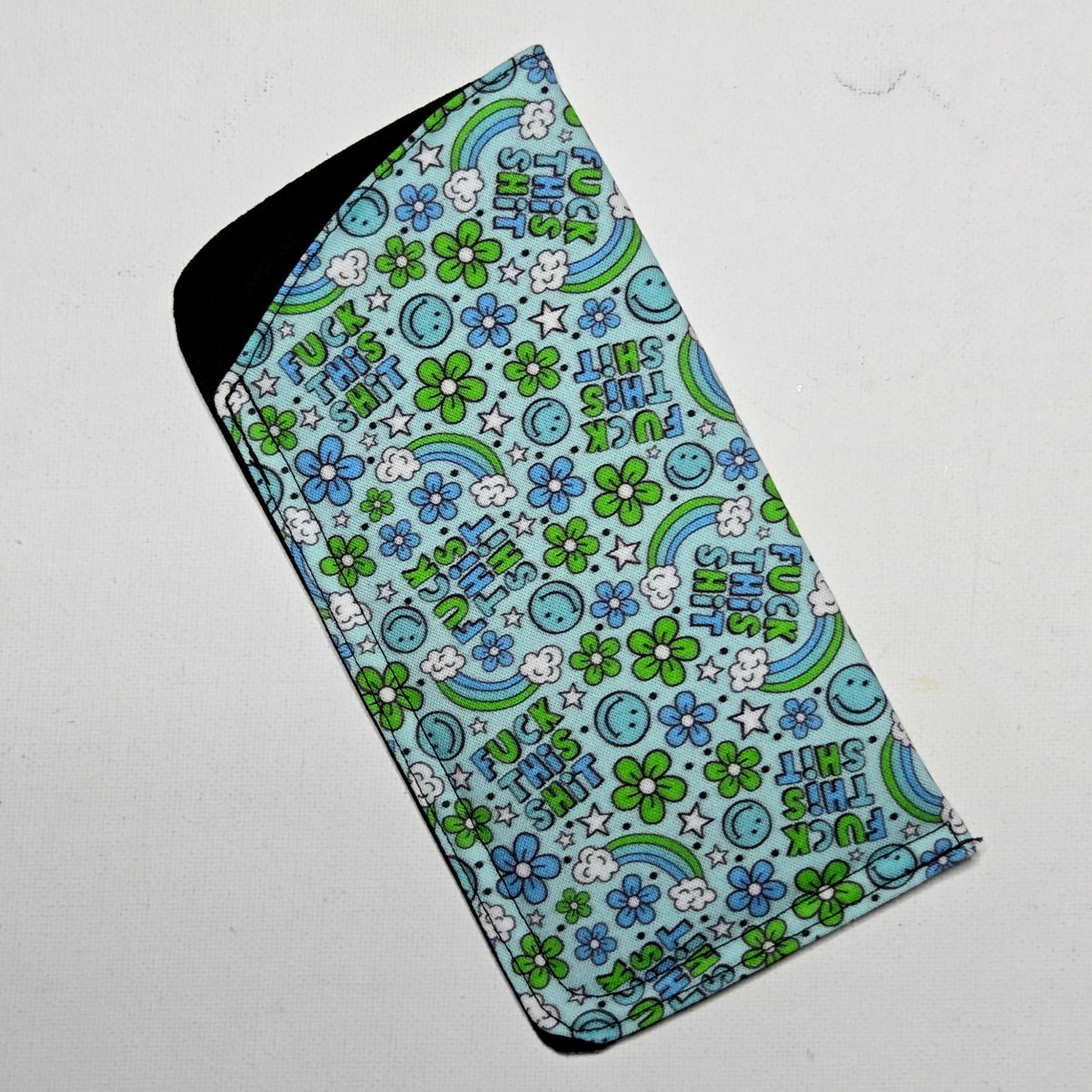 Sunglasses Sleeve in Funny Floral and Sweary Fabric