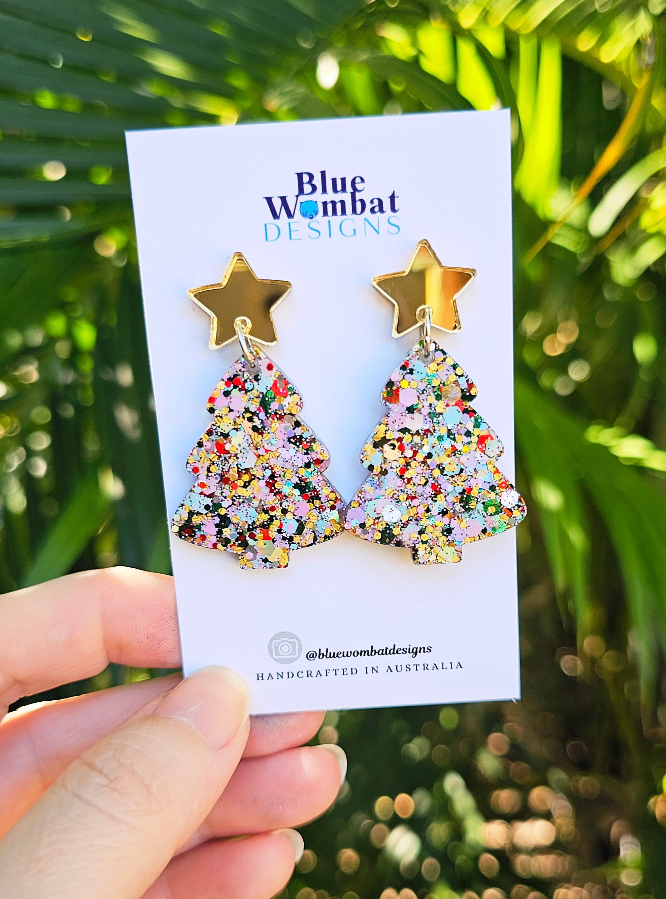 Christmas Resin Earrings Bon Bon Gift Box 4 Pack Set