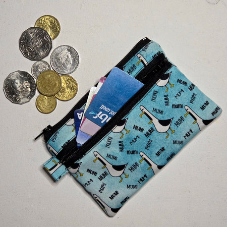 Double Pocket Pouch, Mum and seagull theme