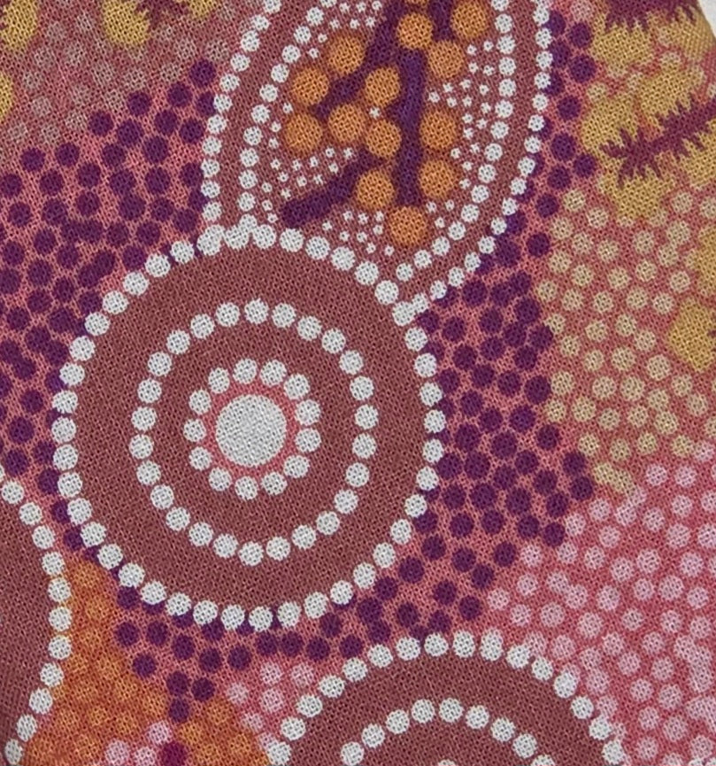 Sunglasses Pouch with a Pink Indigenous Dot Print design