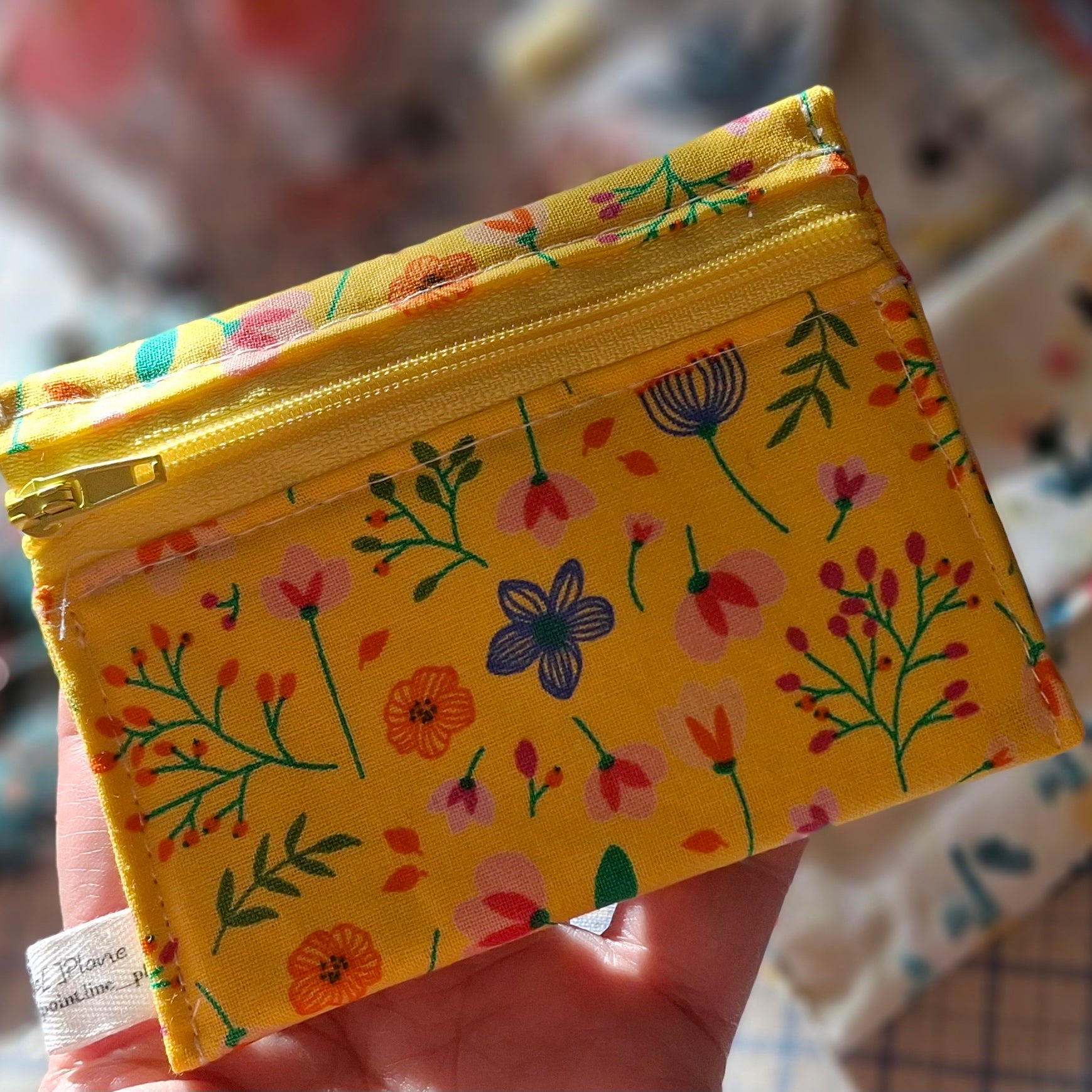 Floral Coin Purse with Zipper