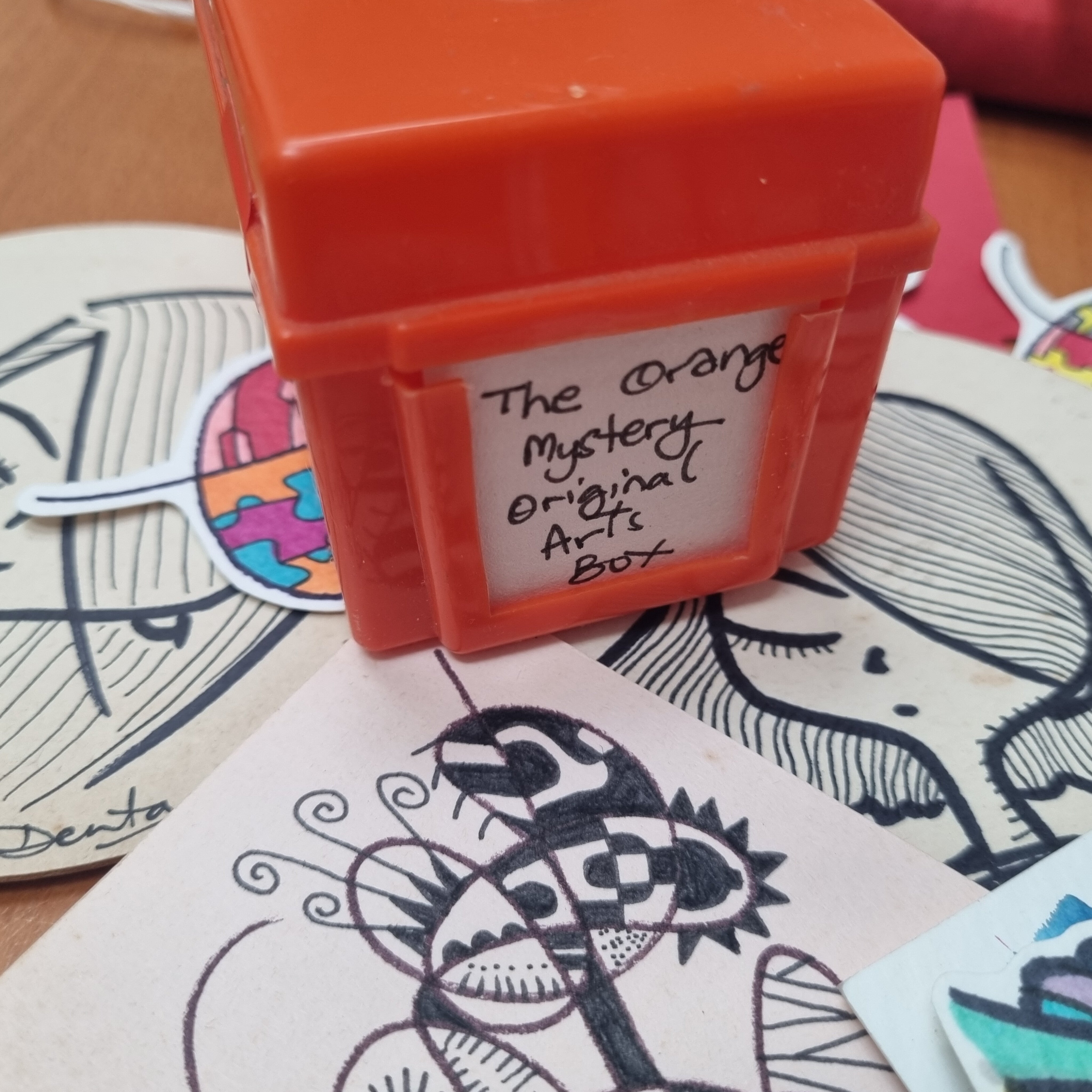 The Orange Mystery Original Art Box - Where vintage charm meets hidden creativity
