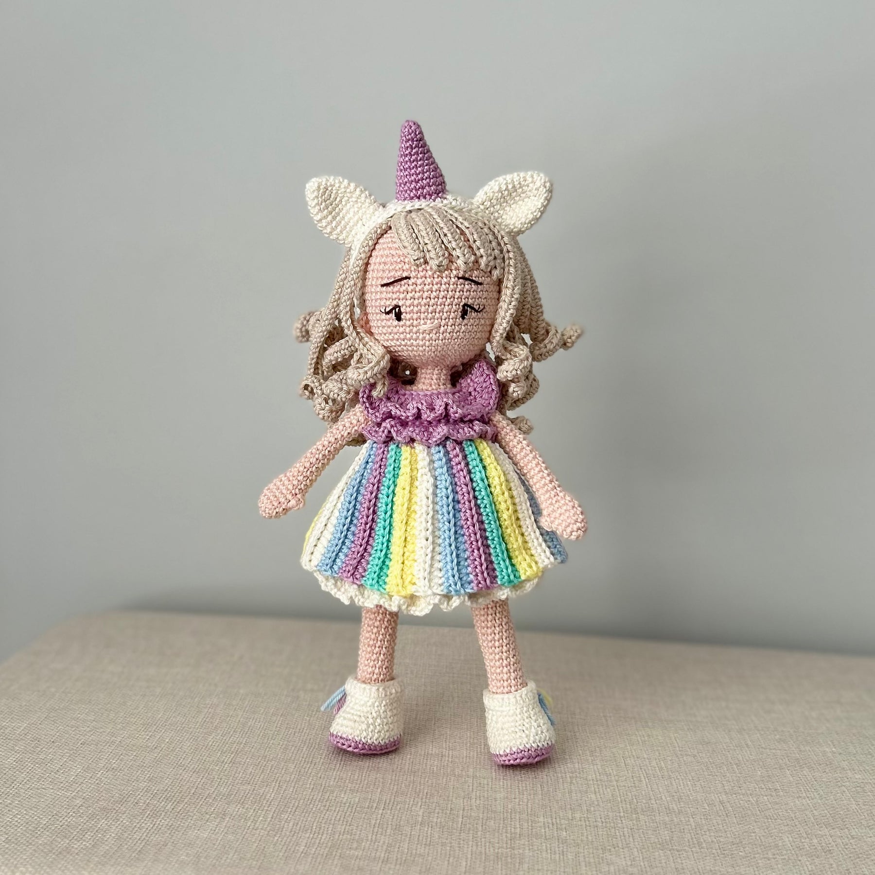 Custom Crochet | Unicorn Doll | Starlight | 25cm | Made To Order