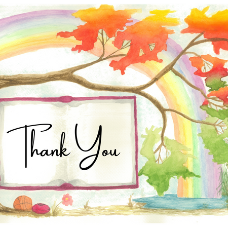 Thank you - Original Art Greeting Card
