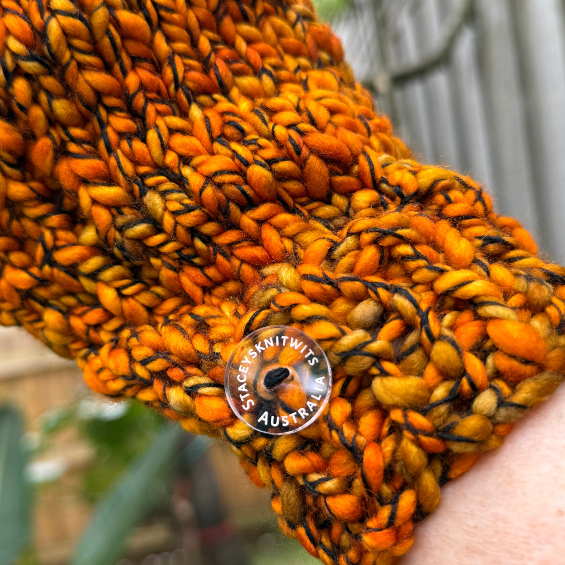 Orange Handwarmers, Merino texting gloves