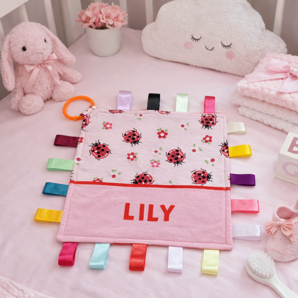 Babies Personalised Taggy Security Blanket / Comforter Toy - Various Designs -