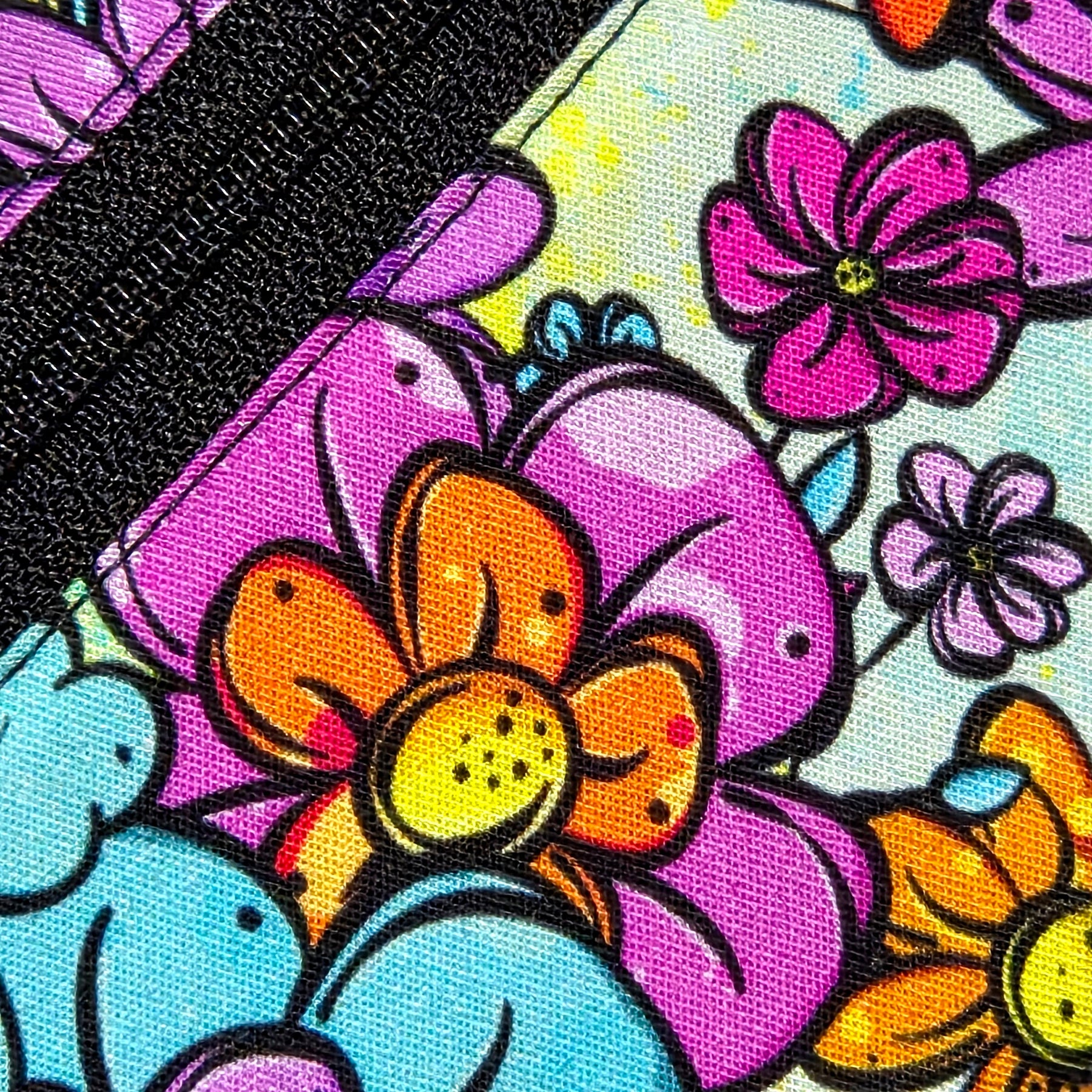 Small Double Pocket Pouch in colourful floral print