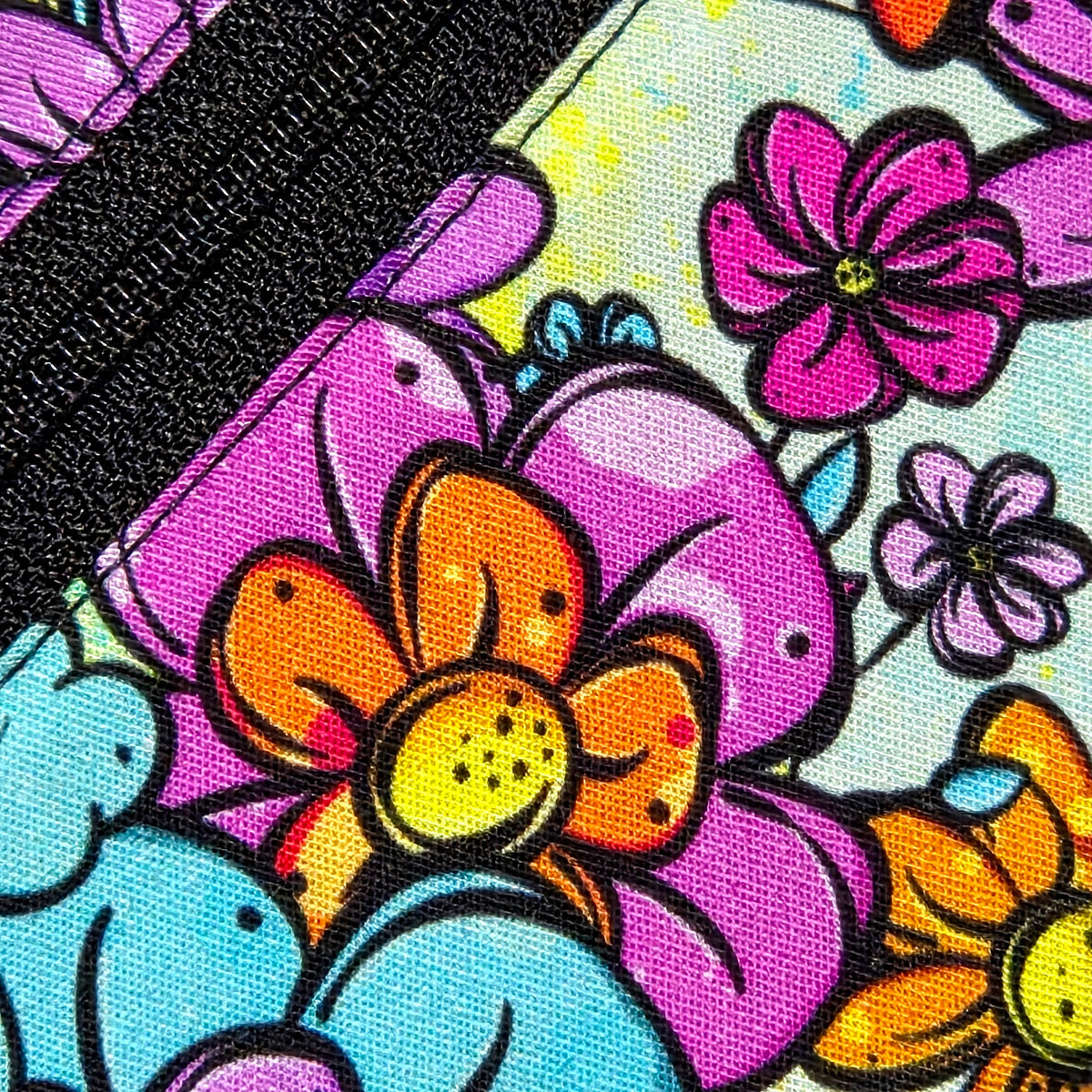 Small Double Pocket Pouch in colourful floral print