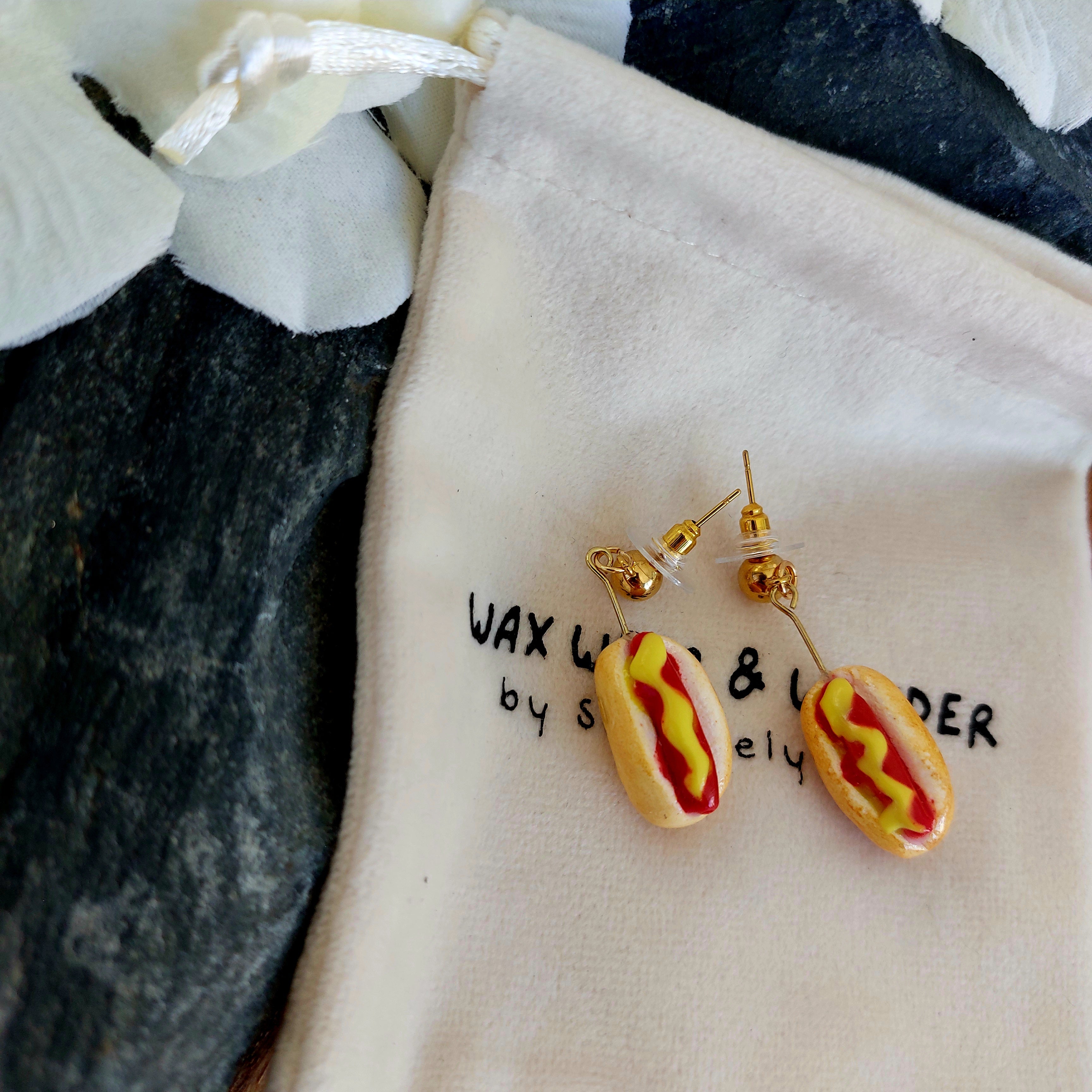 Hot Dog Earrings | Food Inspired Statement Earrings