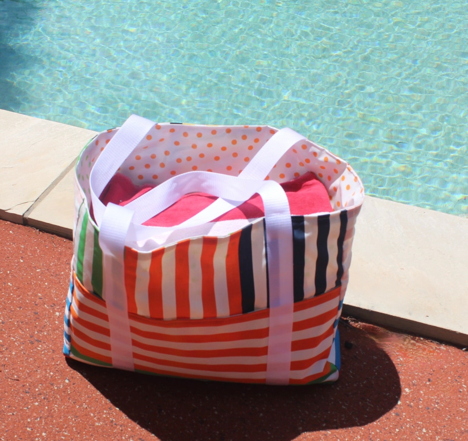 Striped Beach Bag