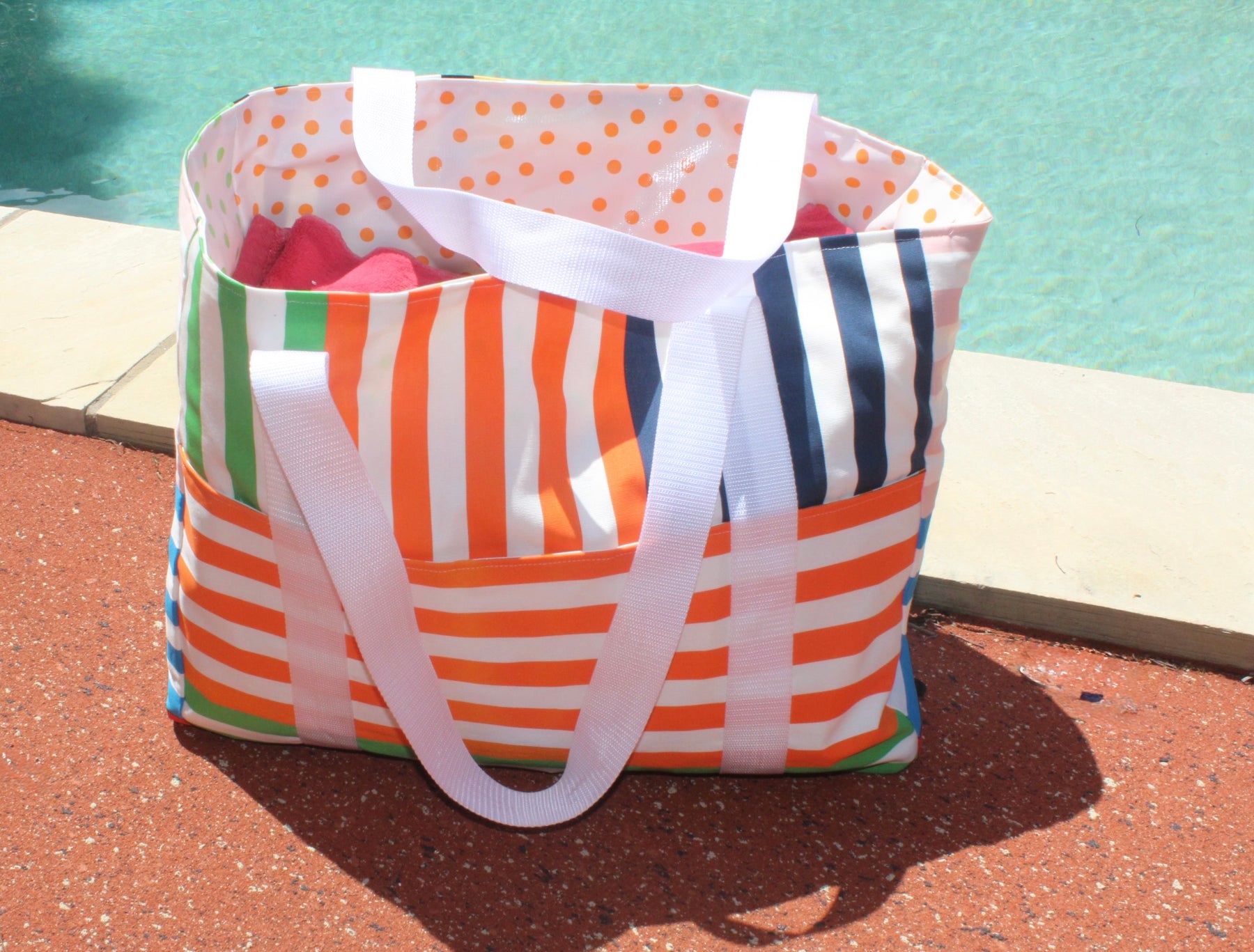 Striped Beach Bag