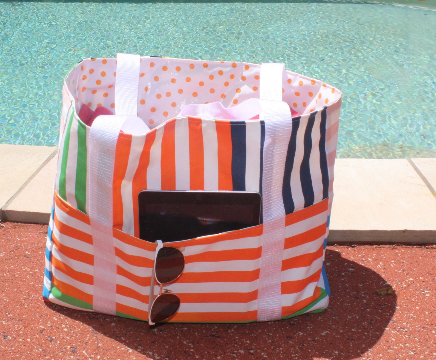 Striped Beach Bag