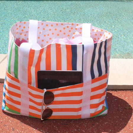 Striped Beach Bag