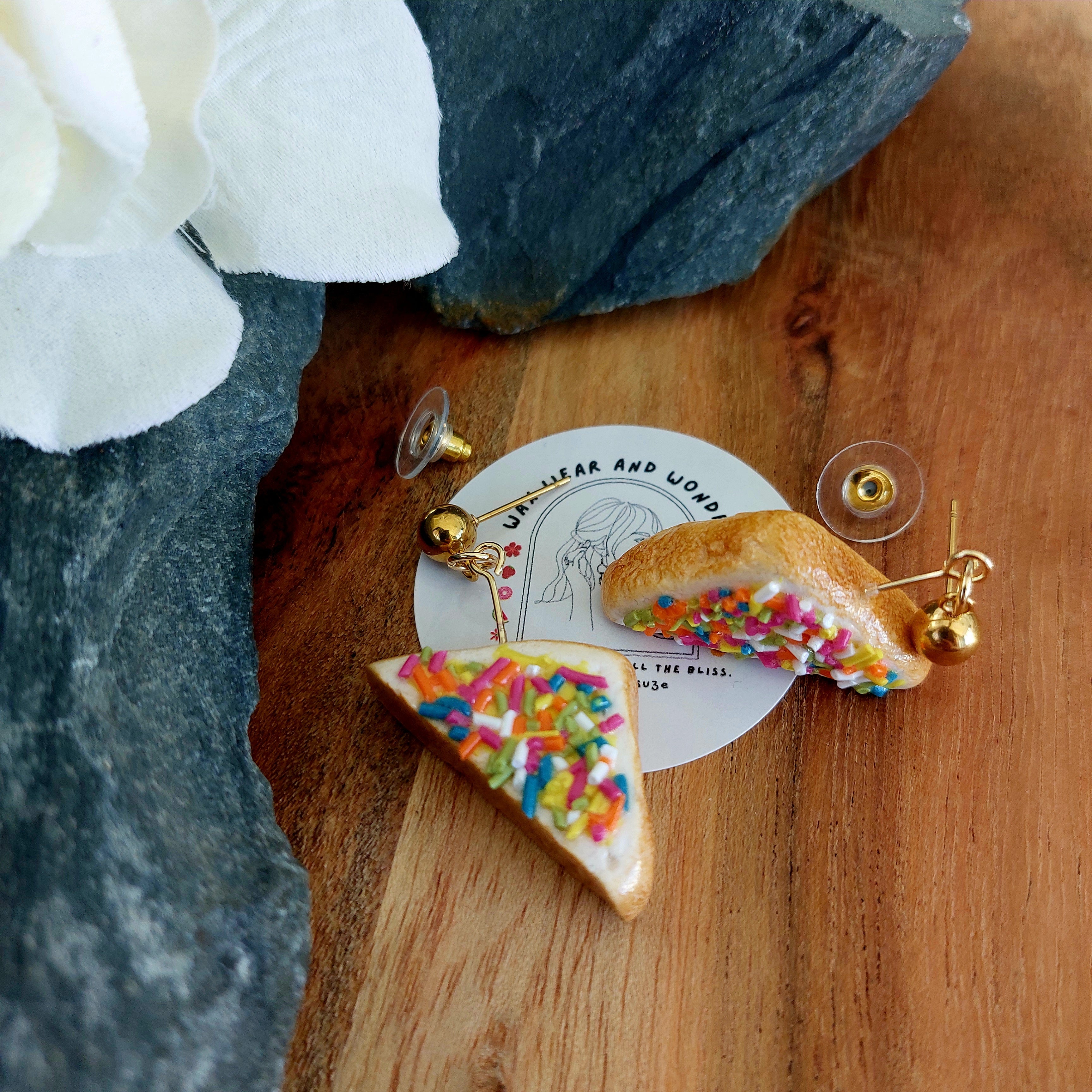 Fairy Bread Earrings | Food Inspired Statement Earrings