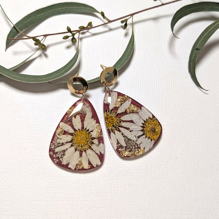 Daisy earrings with stud