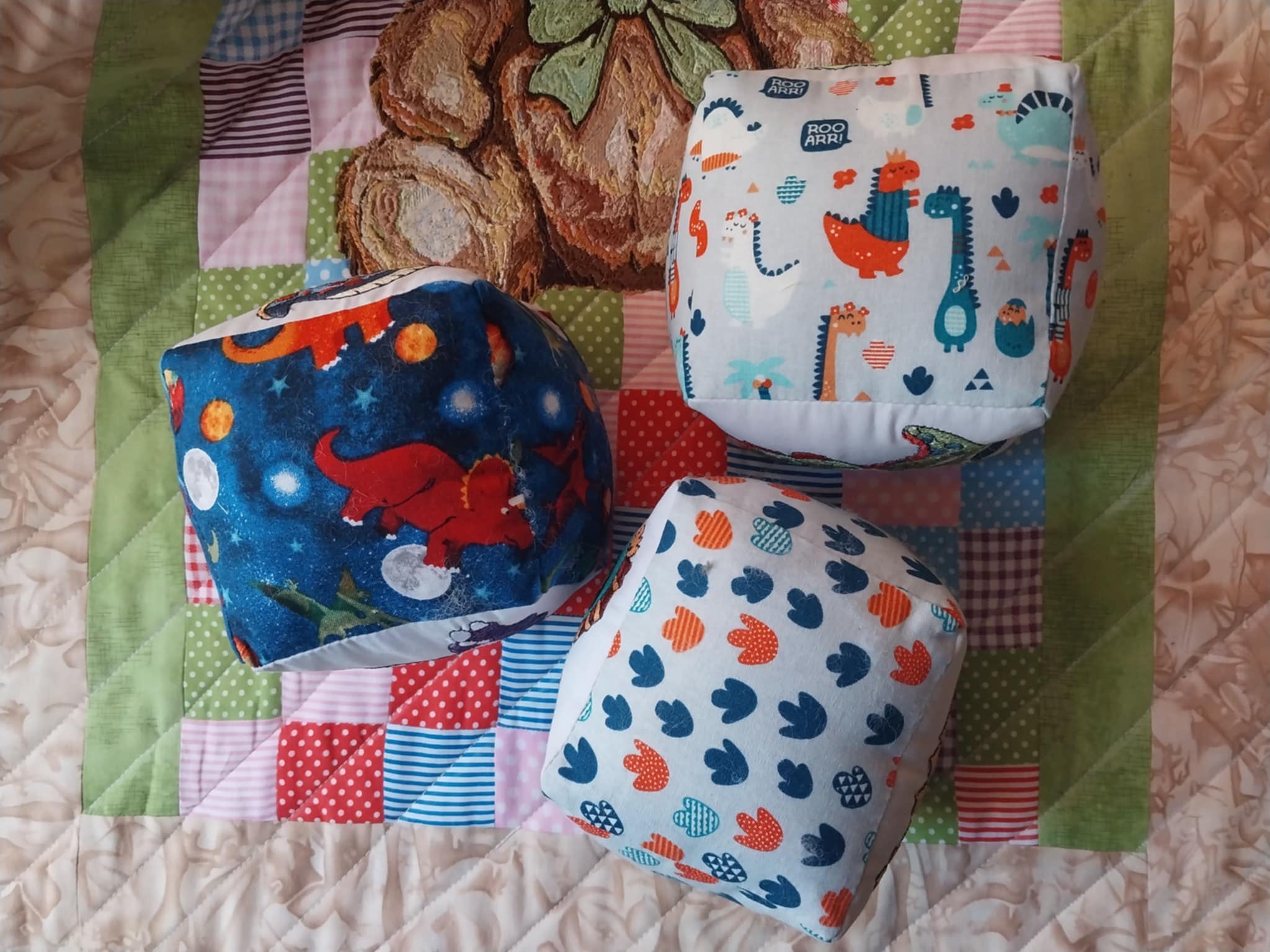 "Dinosaur" Soft Baby Blocks