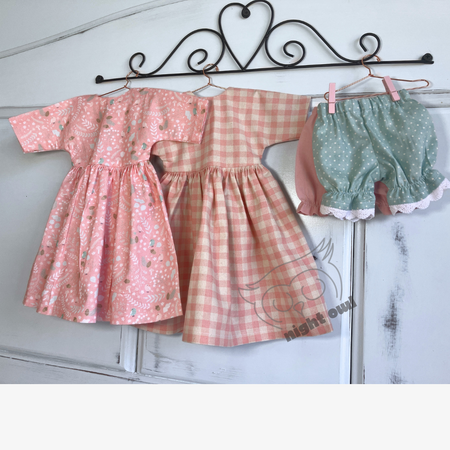 Doll Dress| 53cm Doll Wardrobe Collection| Woodland Garden and Gingham
