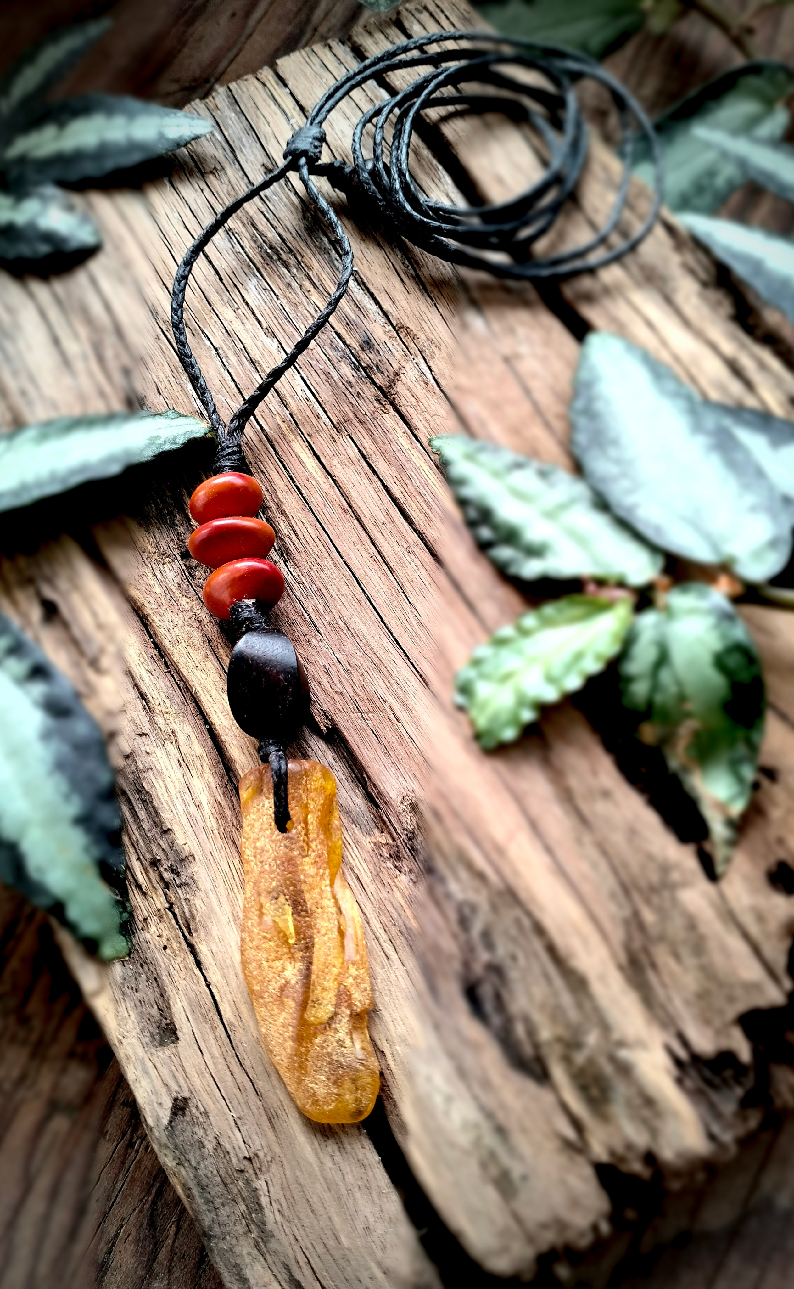 •| SEED PODS | WOOD | AMBER |• natural talisman necklace