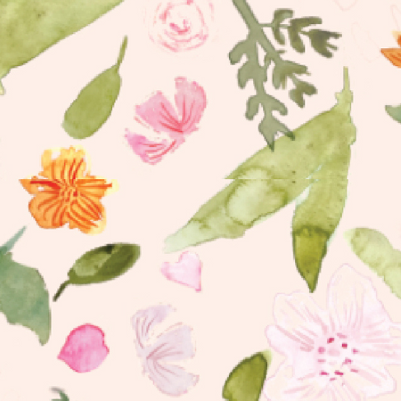 Watercolour Florals Bookmark