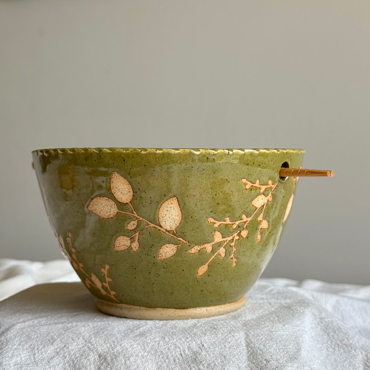 Botanica Donburi Bowl + Chopsticks - Wheel Thrown Pottery