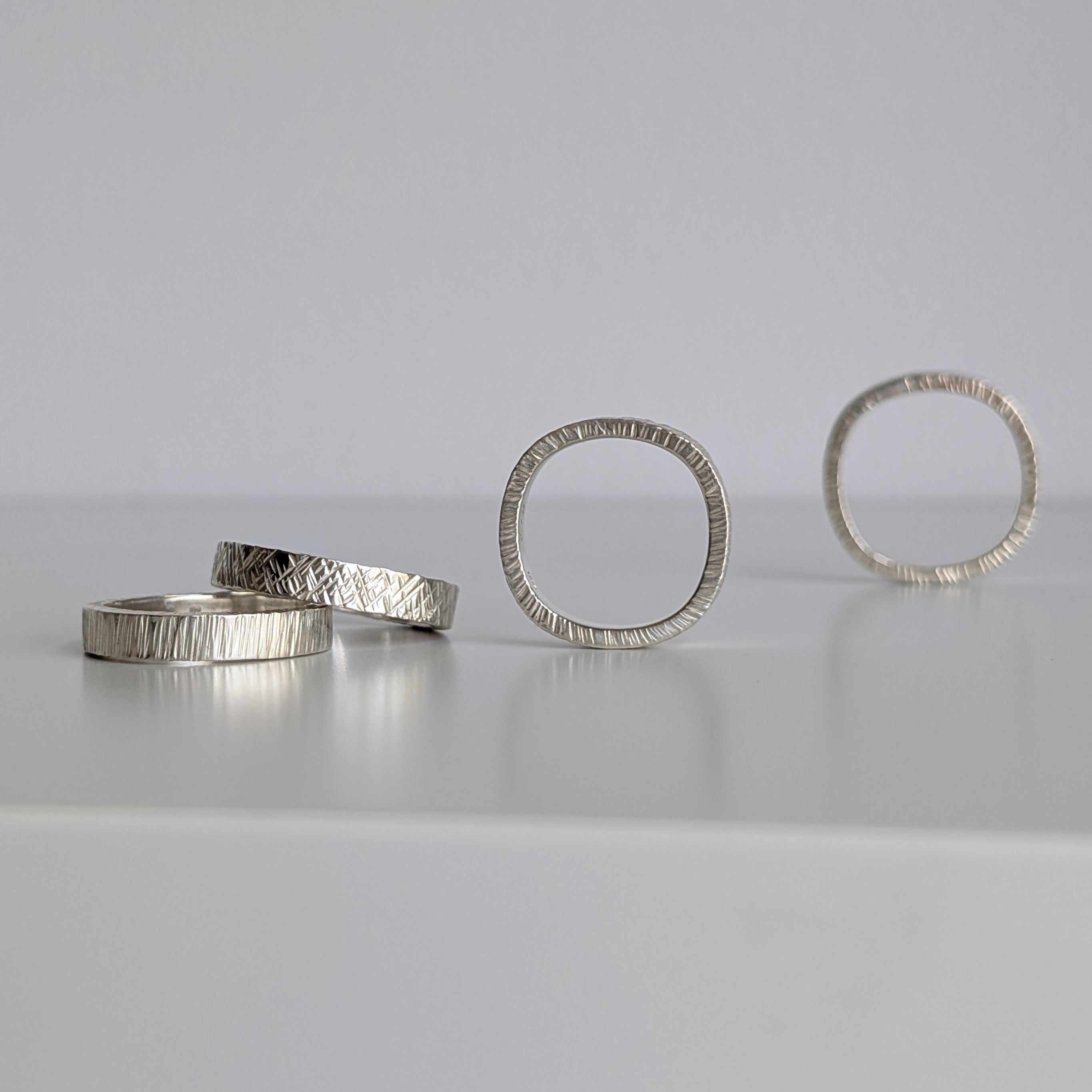 hammered texture ring