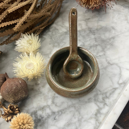 Ceramic Salt Dish with Spoon
