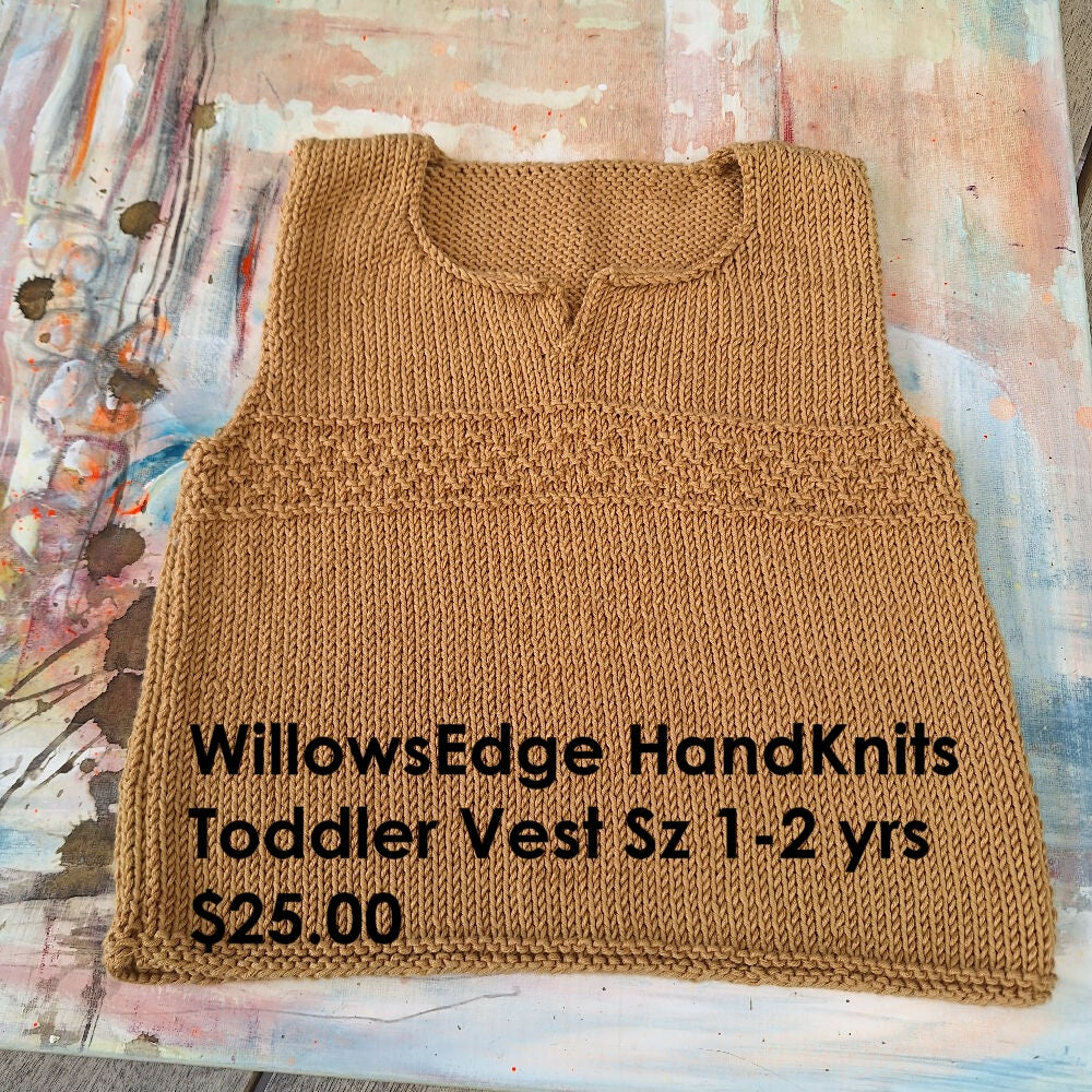 Handknitted Toddler Vests - 2 Choices