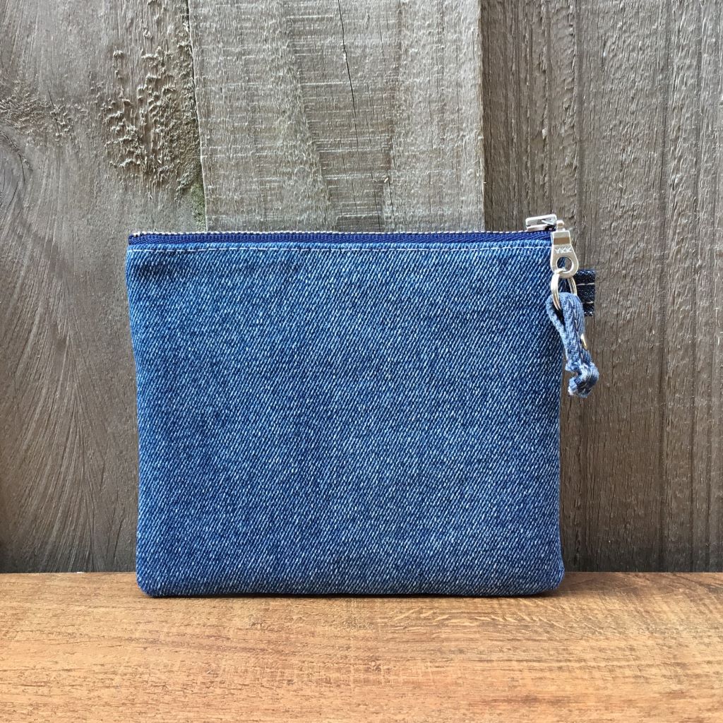 Upcycled Denim Coin Purse – Denim Strips