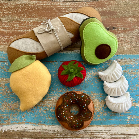 Little chef value bundle, toddler gift, felt play food