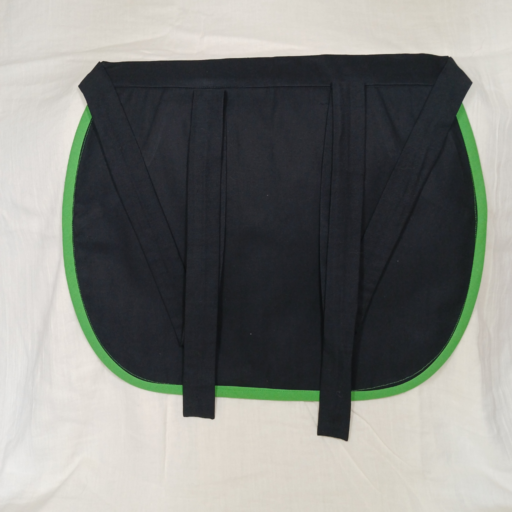 Peg or Utility Apron with leaves on red background