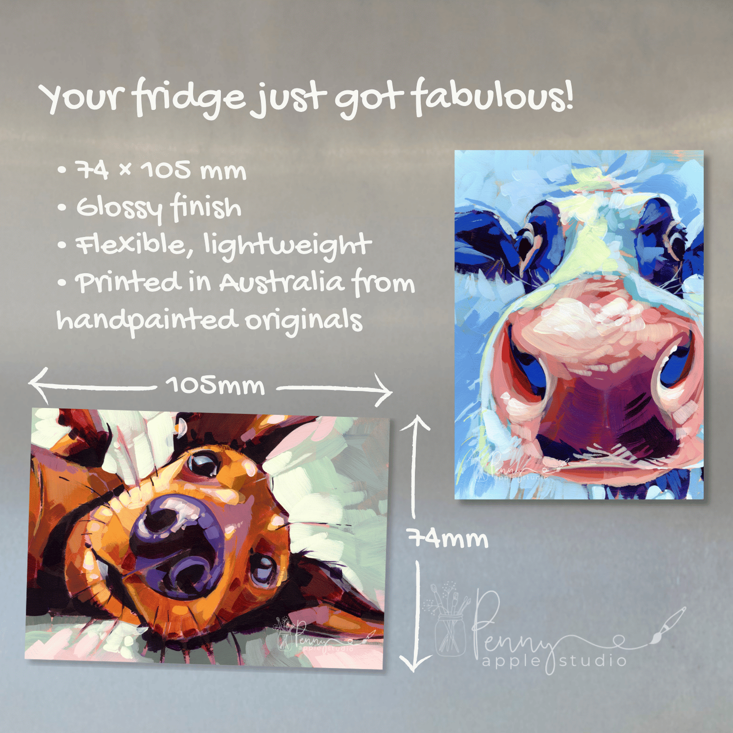 (1) Puppy Dog Fridge Magnet – You Choose