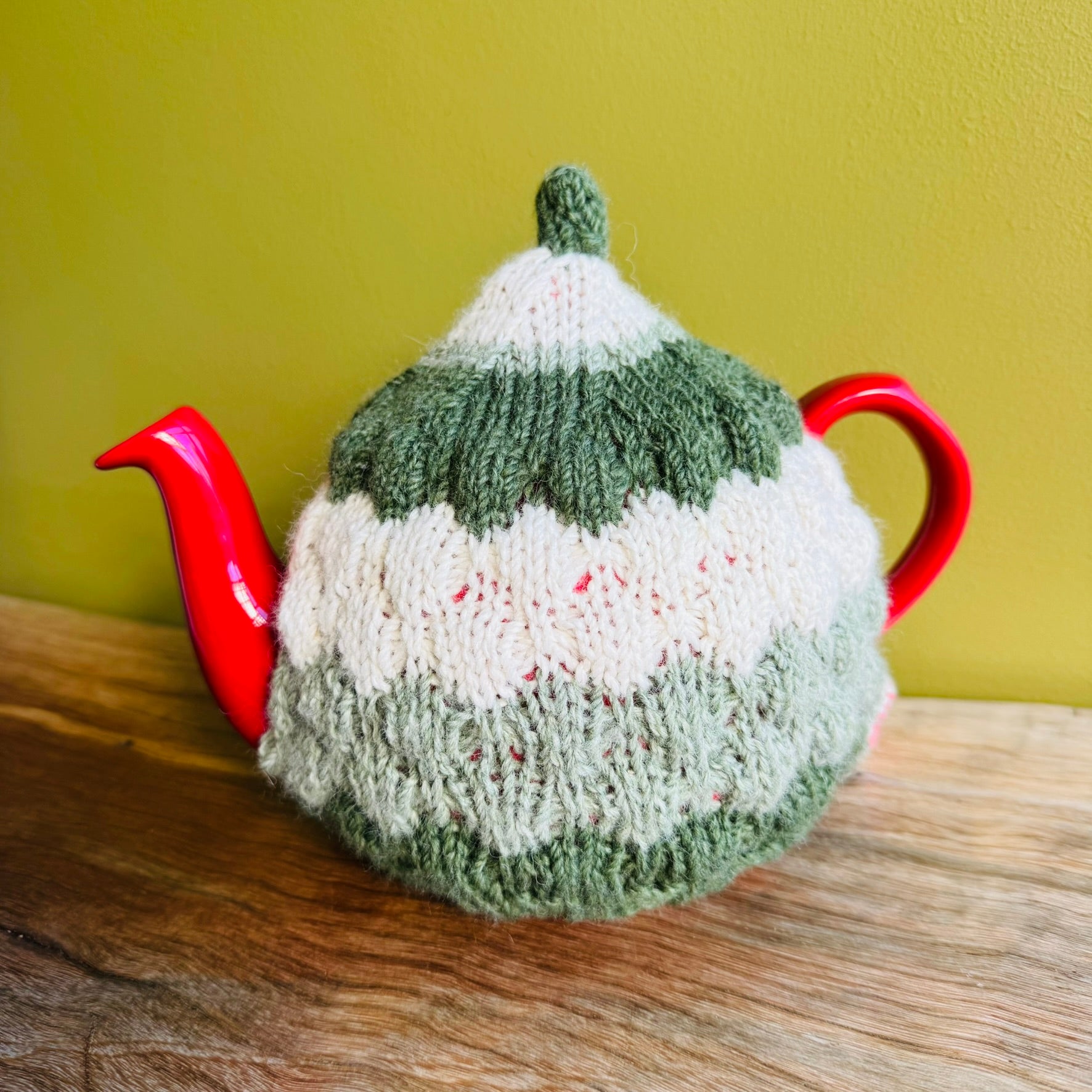 Teapot Cosy - Australian Alpine Greens - Alpaca/Merino - 4 cups