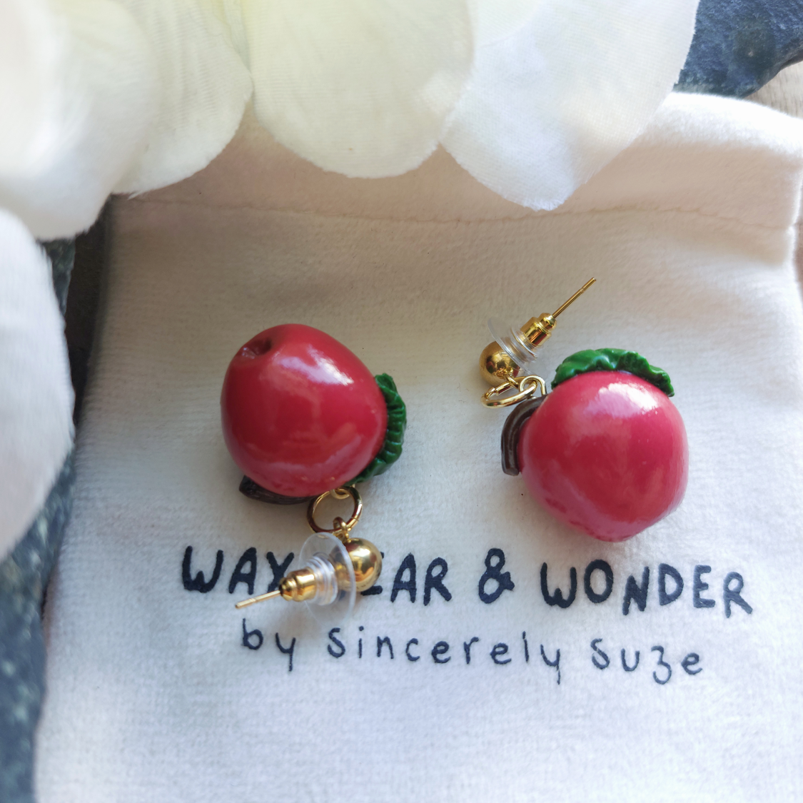 Apple Earrings | Food Inspired Statement Earrings