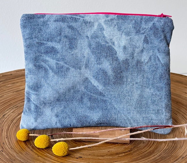 Zipper Pouch - Textile Collage - Pollen Burst