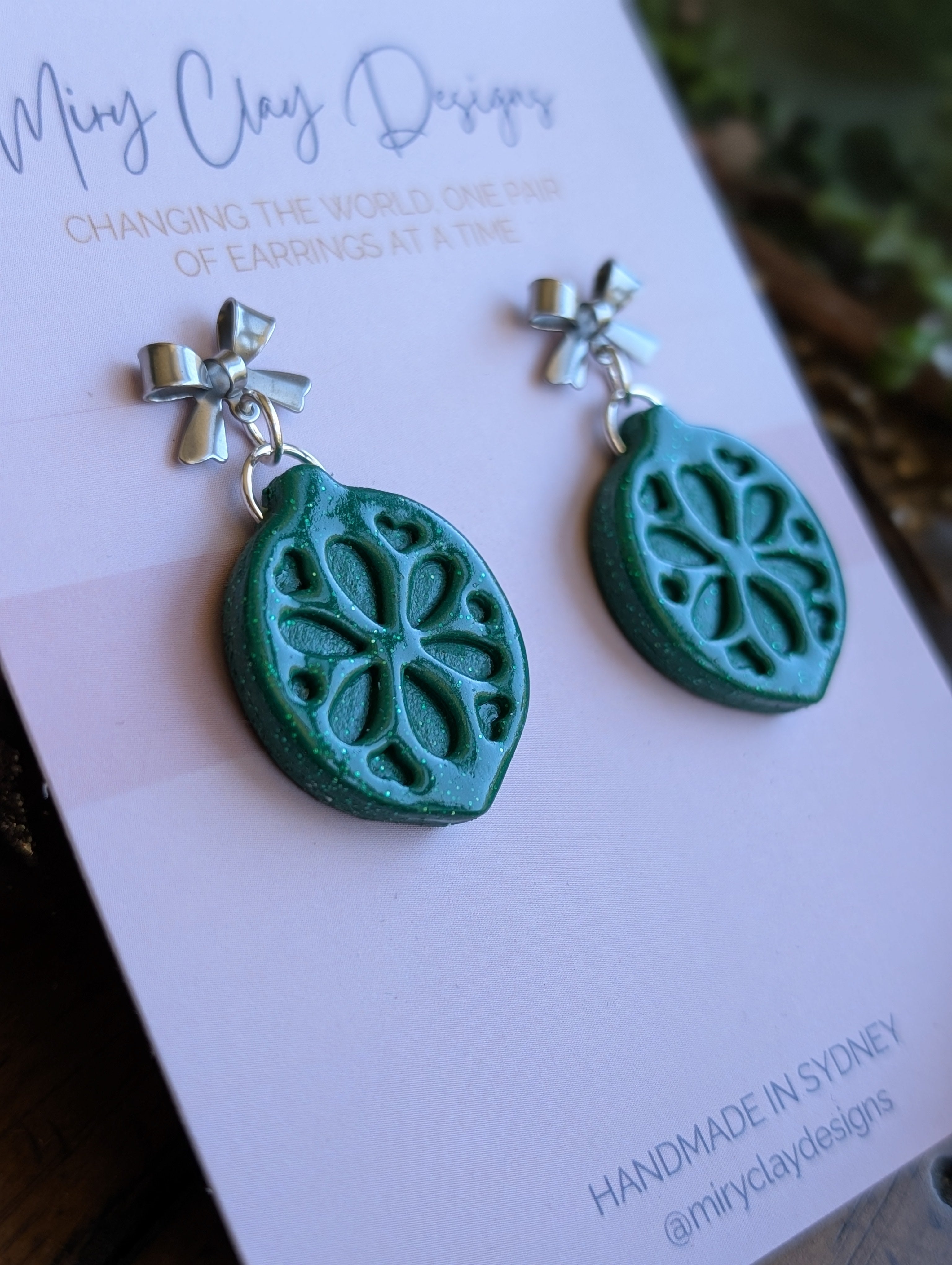 Green Ornament Dangles