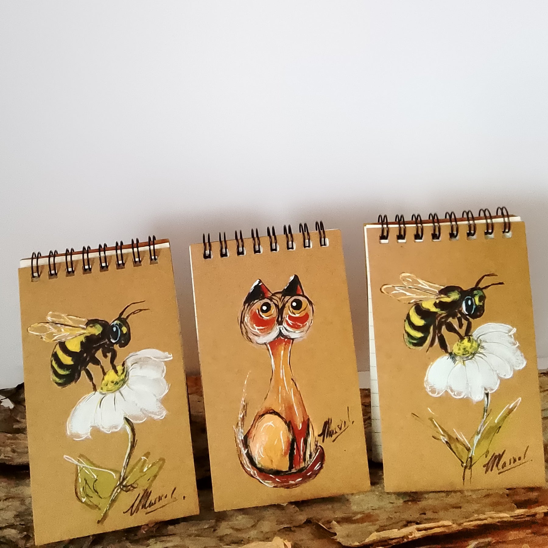 Handpainted Memo Pads.  Pocket size.