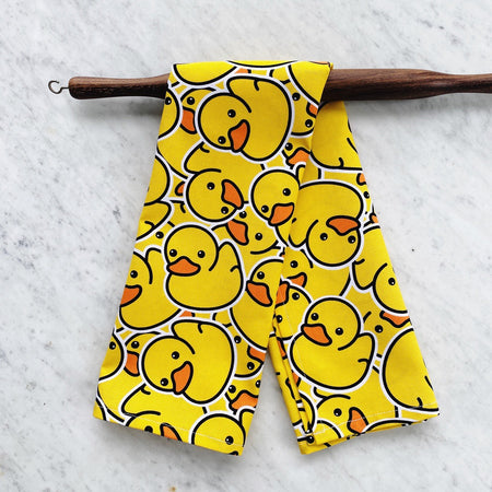 Rubber ducks tea towel.