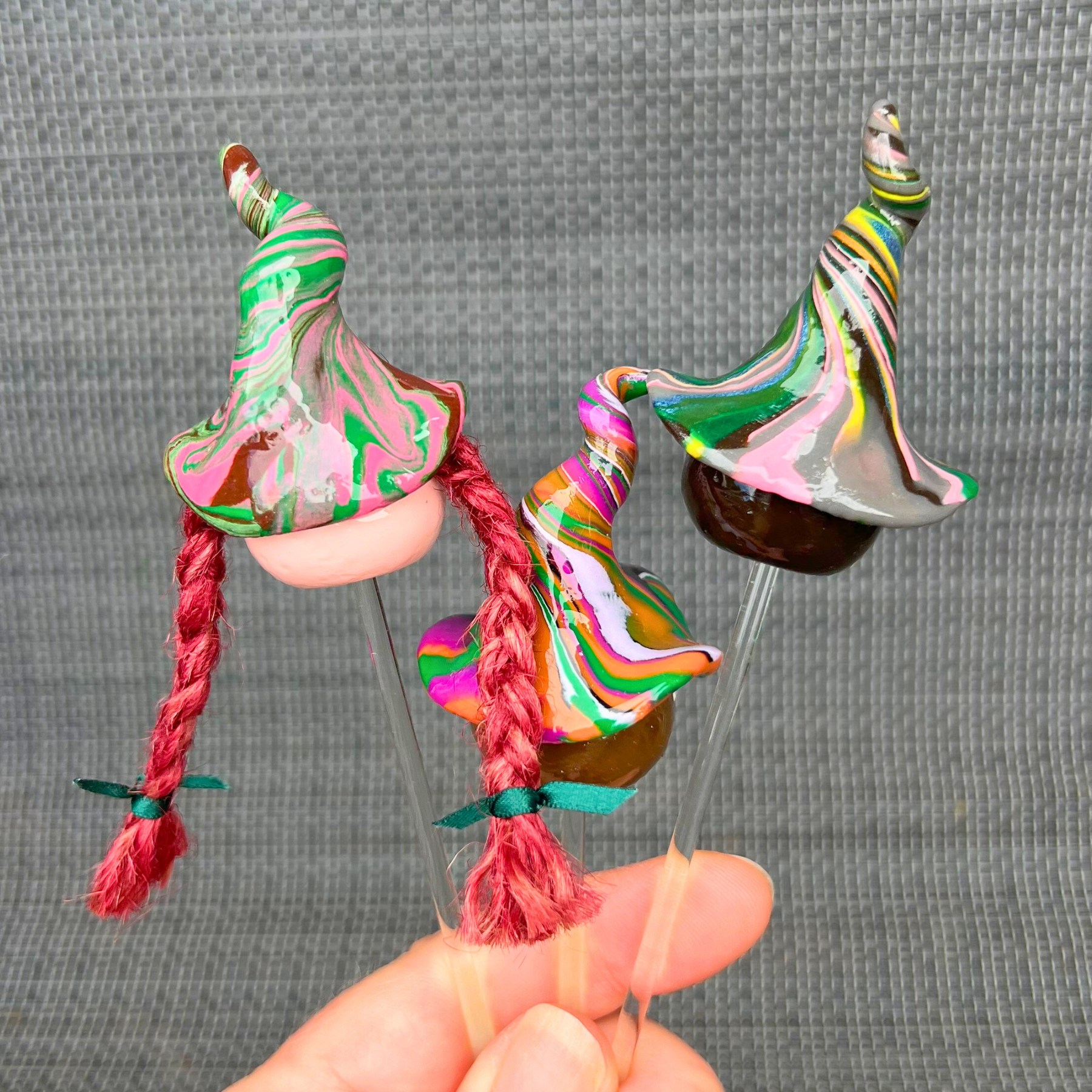 Whimsical gnome trio - Willa, Rowan and Basil