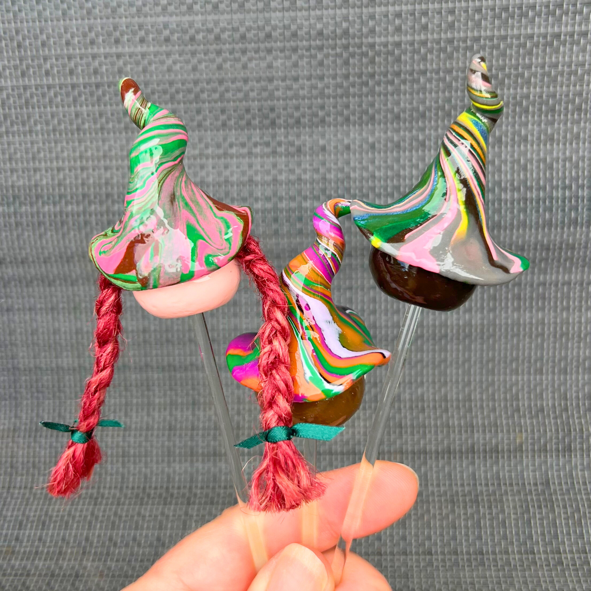 Whimsical gnome trio - Willa, Rowan and Basil