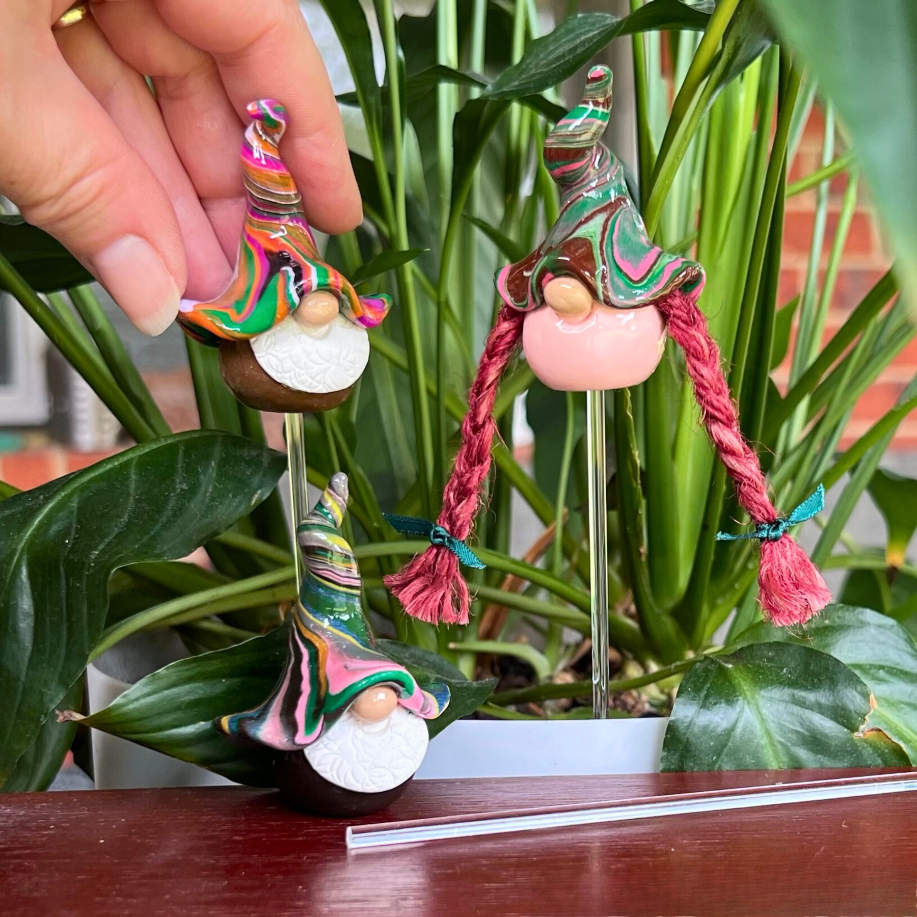 Whimsical gnome trio - Willa, Rowan and Basil