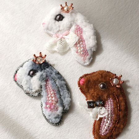 Royal Bunny Brooch